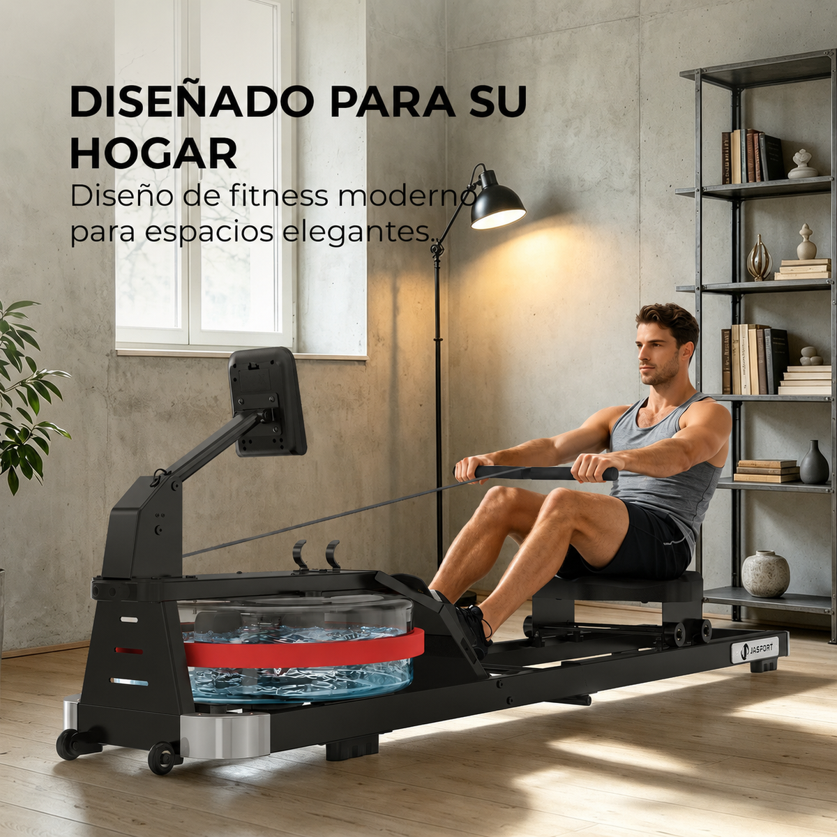 JASPORT RE1 Máquina de remo de agua plegable para entrenar en casa