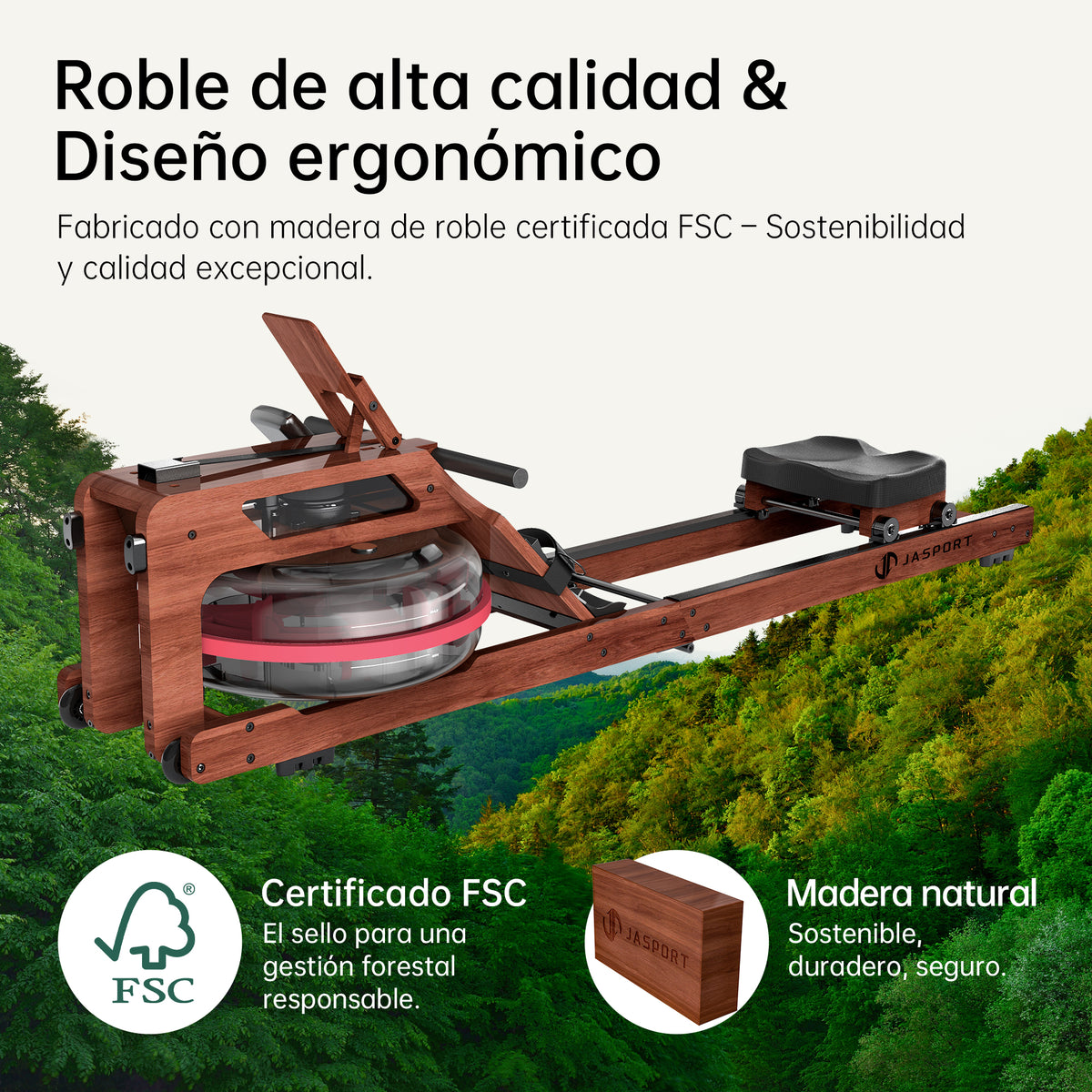 JASPORT R3 Máquina de Remo de Agua Plegable para Casa (Sapeli)