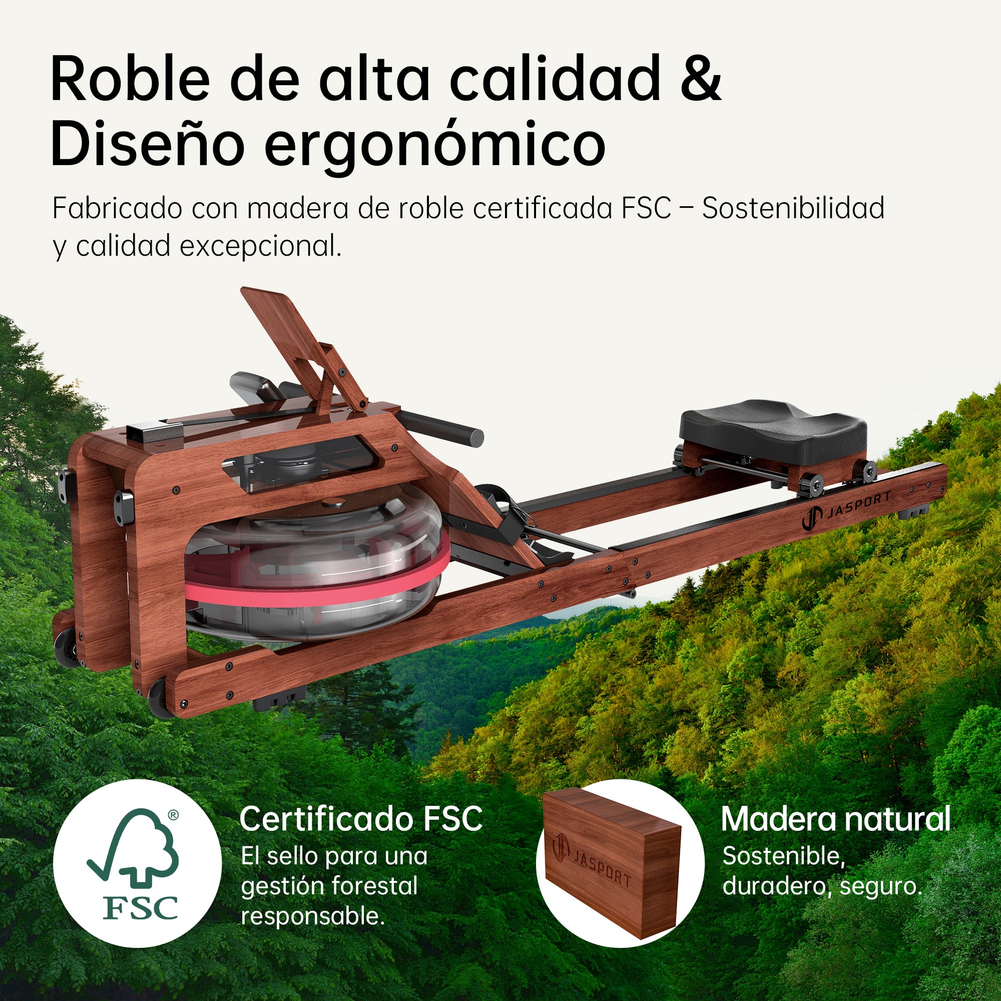 JASPORT R3 Máquina de Remo de Agua Plegable para Casa (Sapeli)