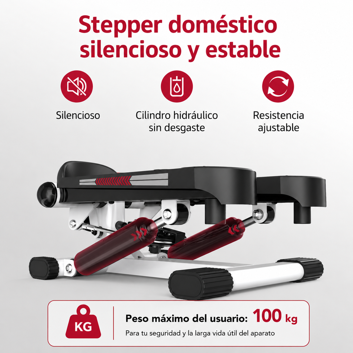 Mini stepper JASPORT ST1 para uso doméstico (modelo blanco)