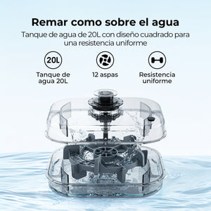 JASPORT M1 Máquina de remo de agua plegable para casa – Color nogal
