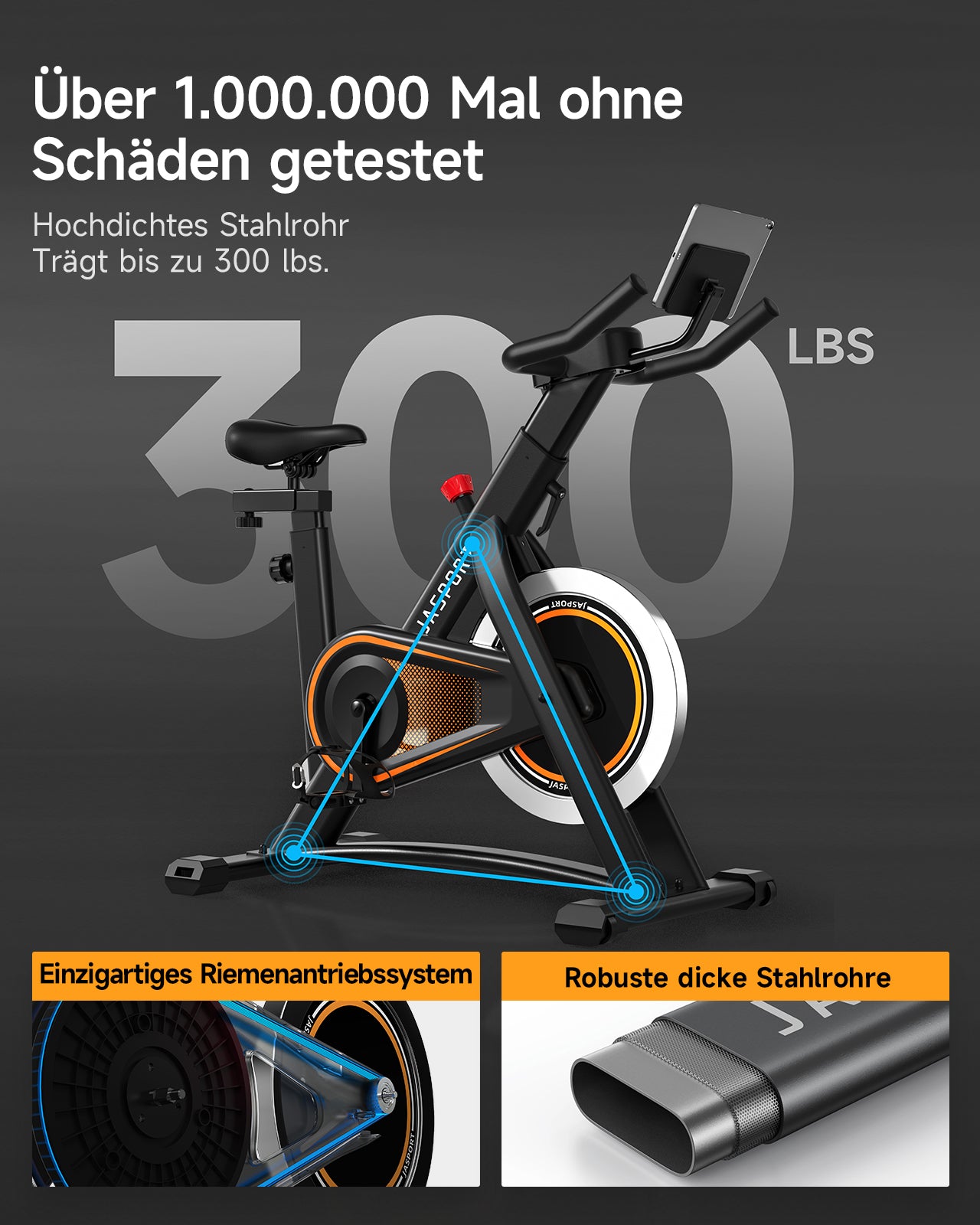 JASPORT A3 Bicicleta indoor inteligente
