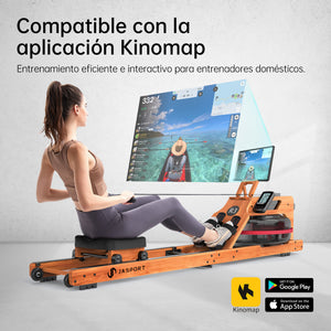 JASPORT R3 Máquina de Remo de Agua Plegable para Casa (Cerezo)