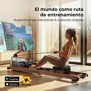 JASPORT M1 Máquina de remo de agua plegable para casa – Color nogal