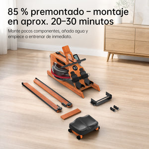 JASPORT R3 Máquina de Remo de Agua Plegable para Casa (Cerezo)