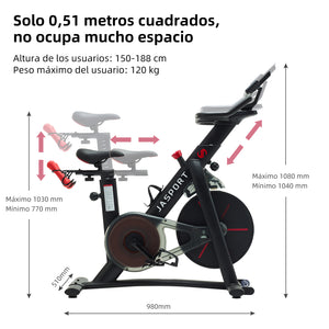 JASPORT S3 Bicicleta indoor inteligente – Negro