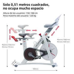 JASPORT S3 Bicicleta indoor inteligente – Blanco
