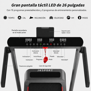 Cinta de correr 2 en 1 JASPORT GL3H para uso doméstico