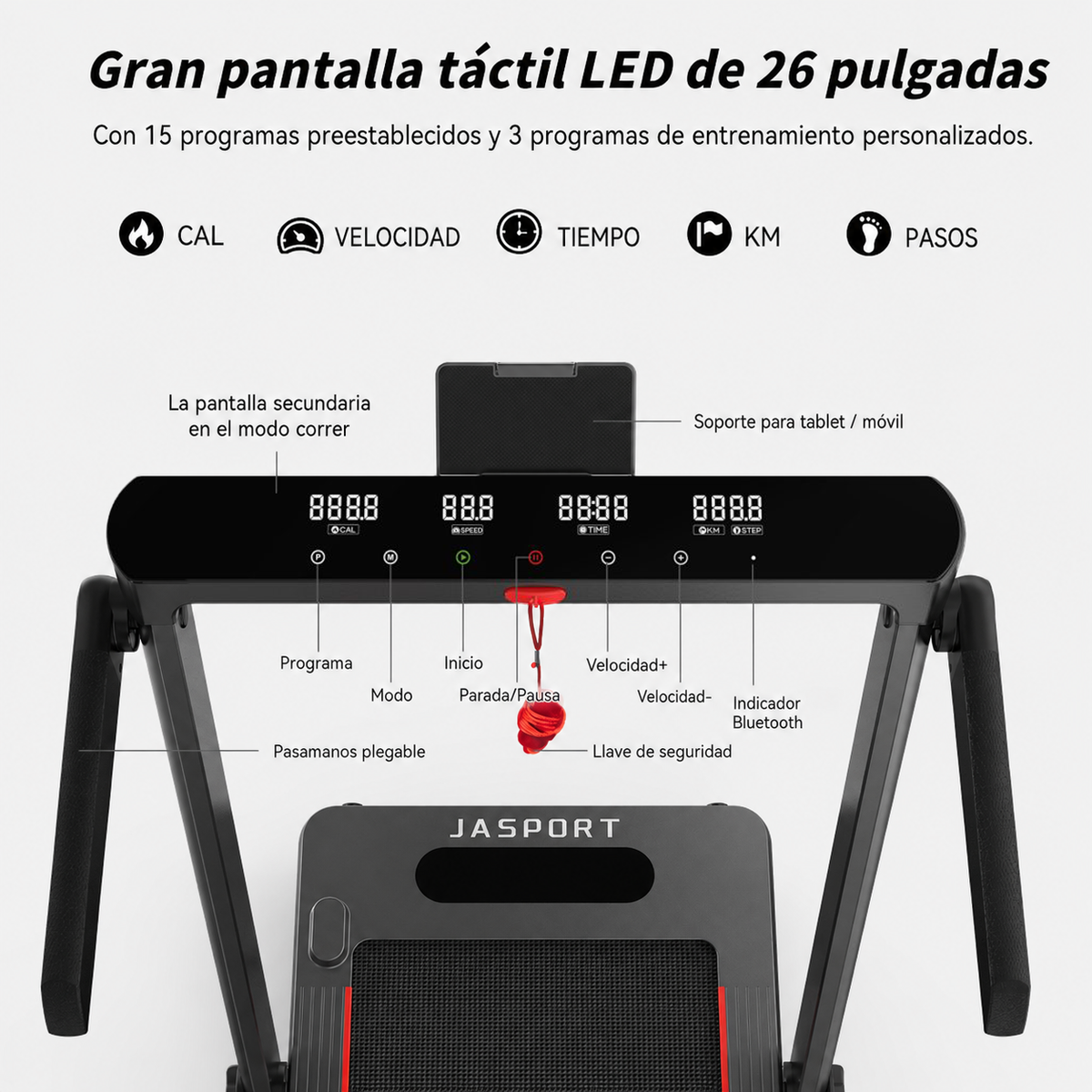 Cinta de correr 2 en 1 JASPORT GL3 para el hogar