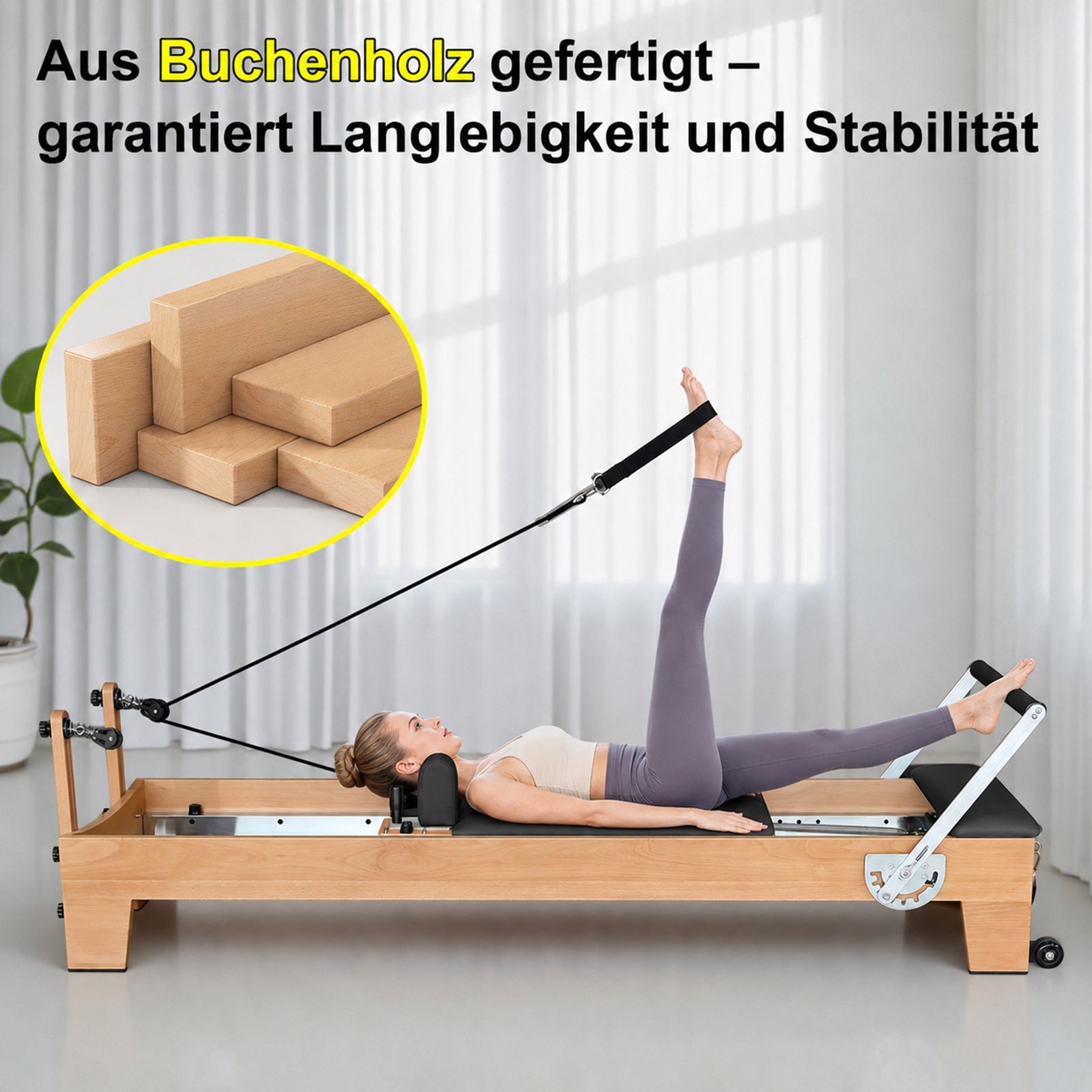 JASPORT P80 Reformer Pilates de madera de haya