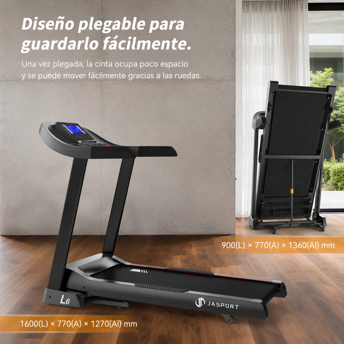 Cinta de correr plegable JASPORT L6 para el hogar