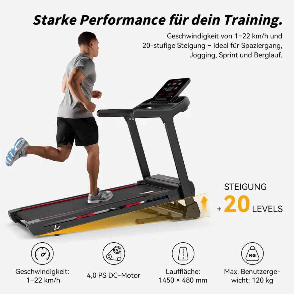Cinta de correr plegable JASPORT L8 para casa